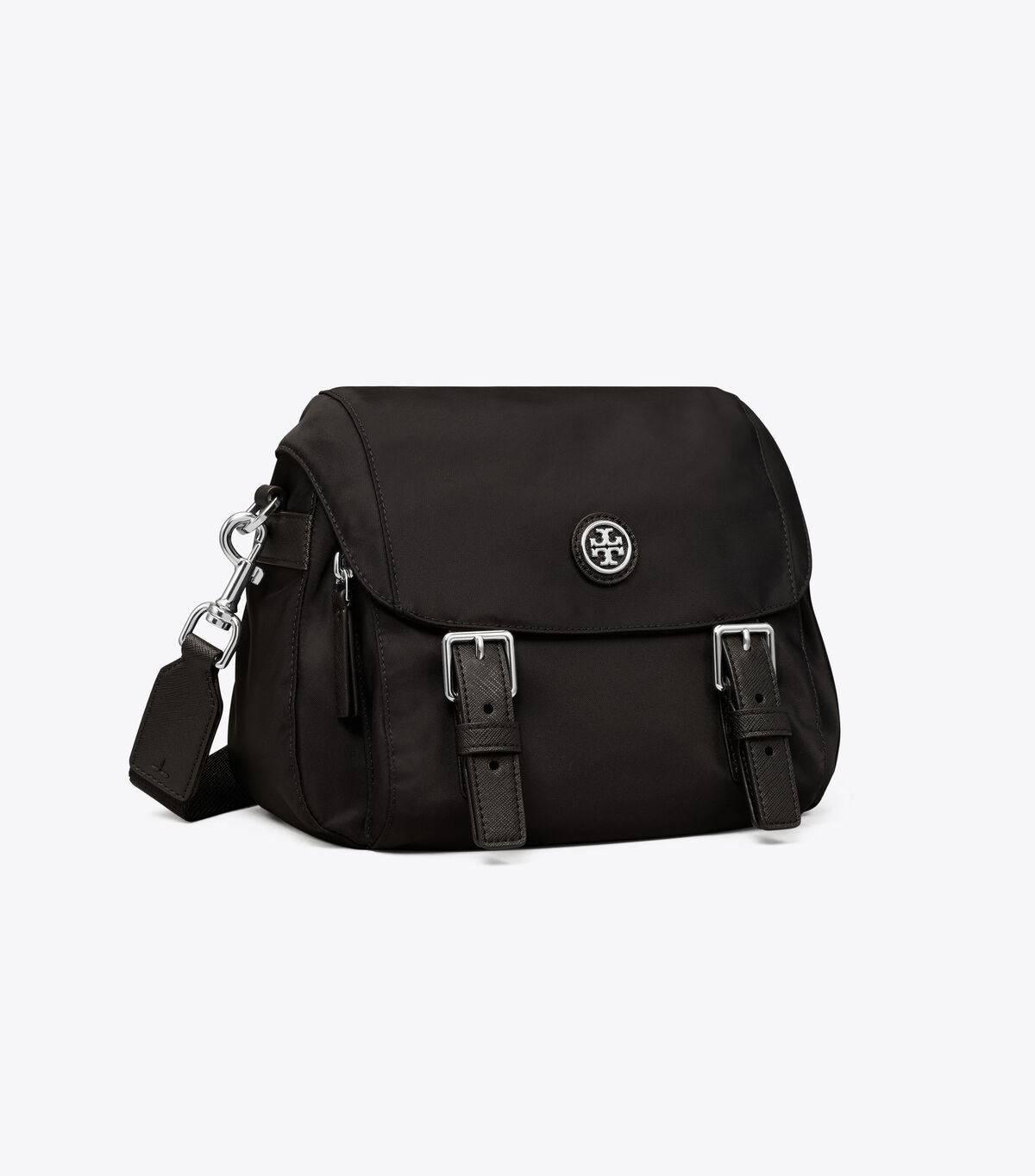 Women's Tory Burch Nylon Small Messenger Mini Bags Black | HFDRTP-795 - Tory Burch Outlet Sale