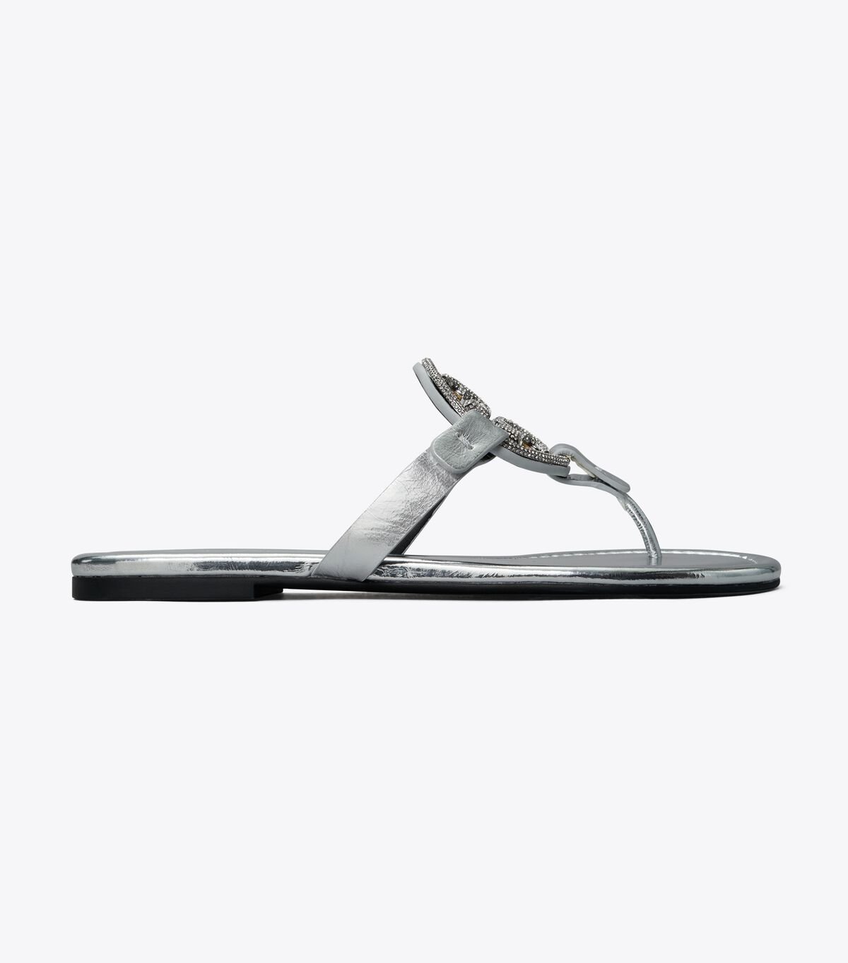 Women's Tory Burch Miller Pavé Sandals Silver | VRCGOT-045 - Tory Burch Outlet Sale