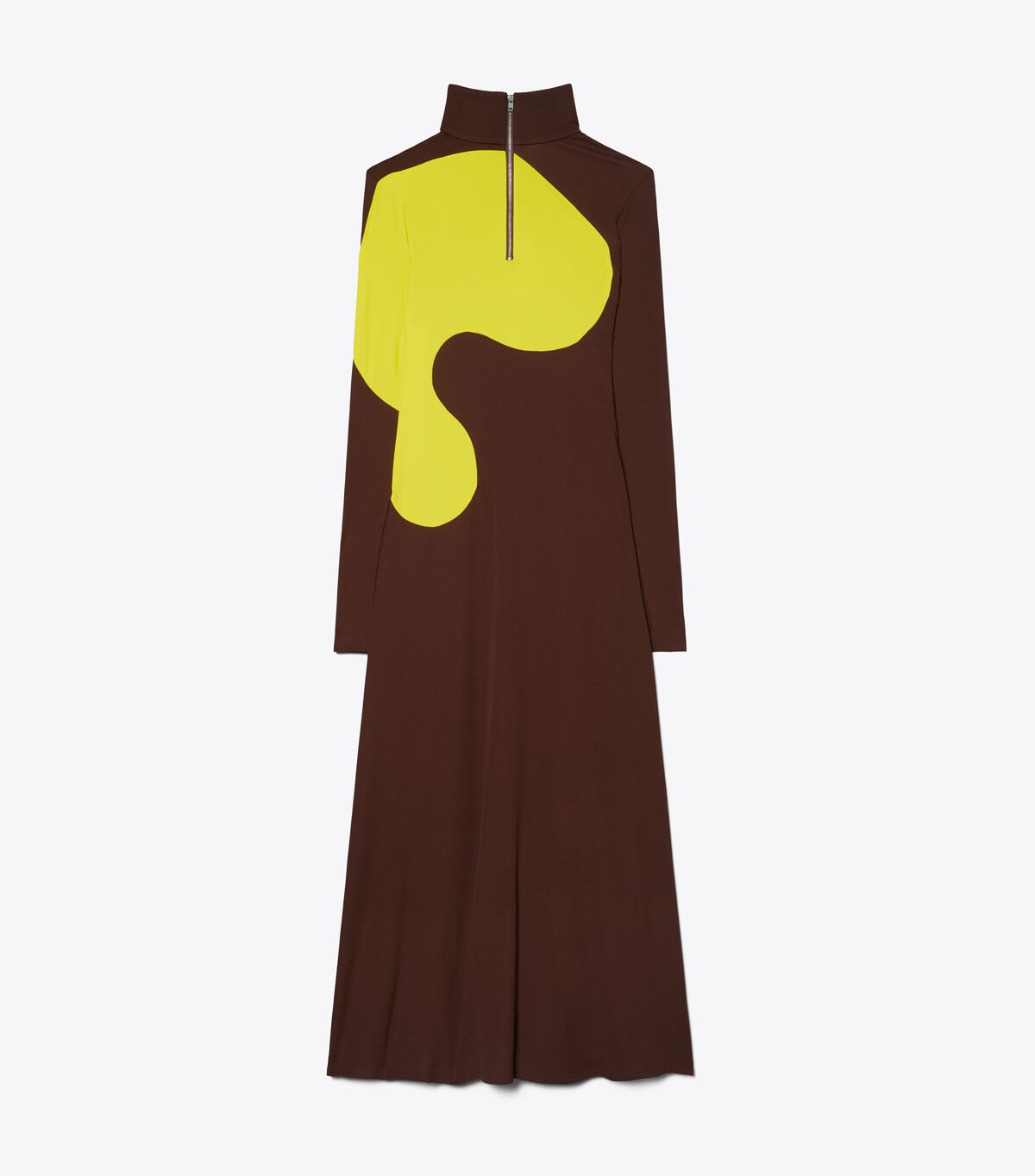 Women's Tory Burch Colorblock Jersey Dress Chocolate | STMANJ-462 - Tory Burch Outlet Sale