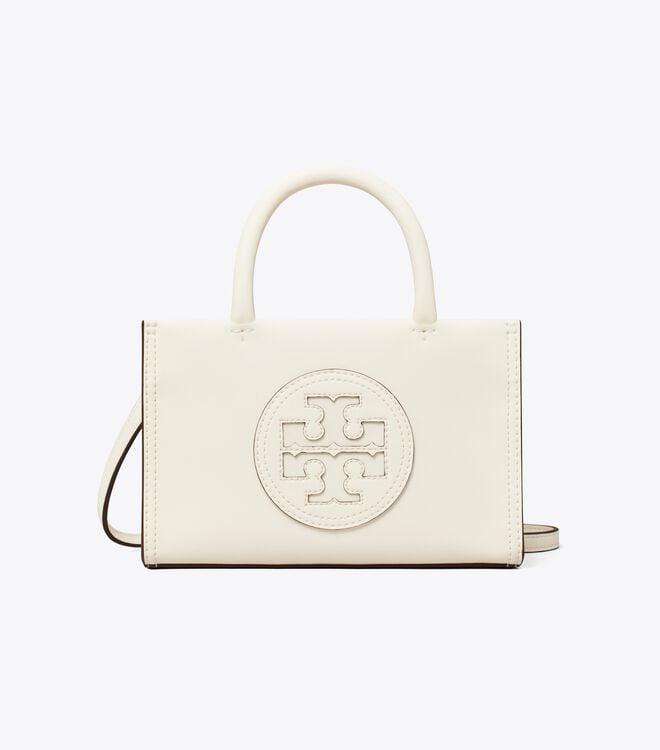 Women's Tory Burch Mini Ella Bio Tote Bags White | DHQEZL-197 - Tory Burch Outlet Sale