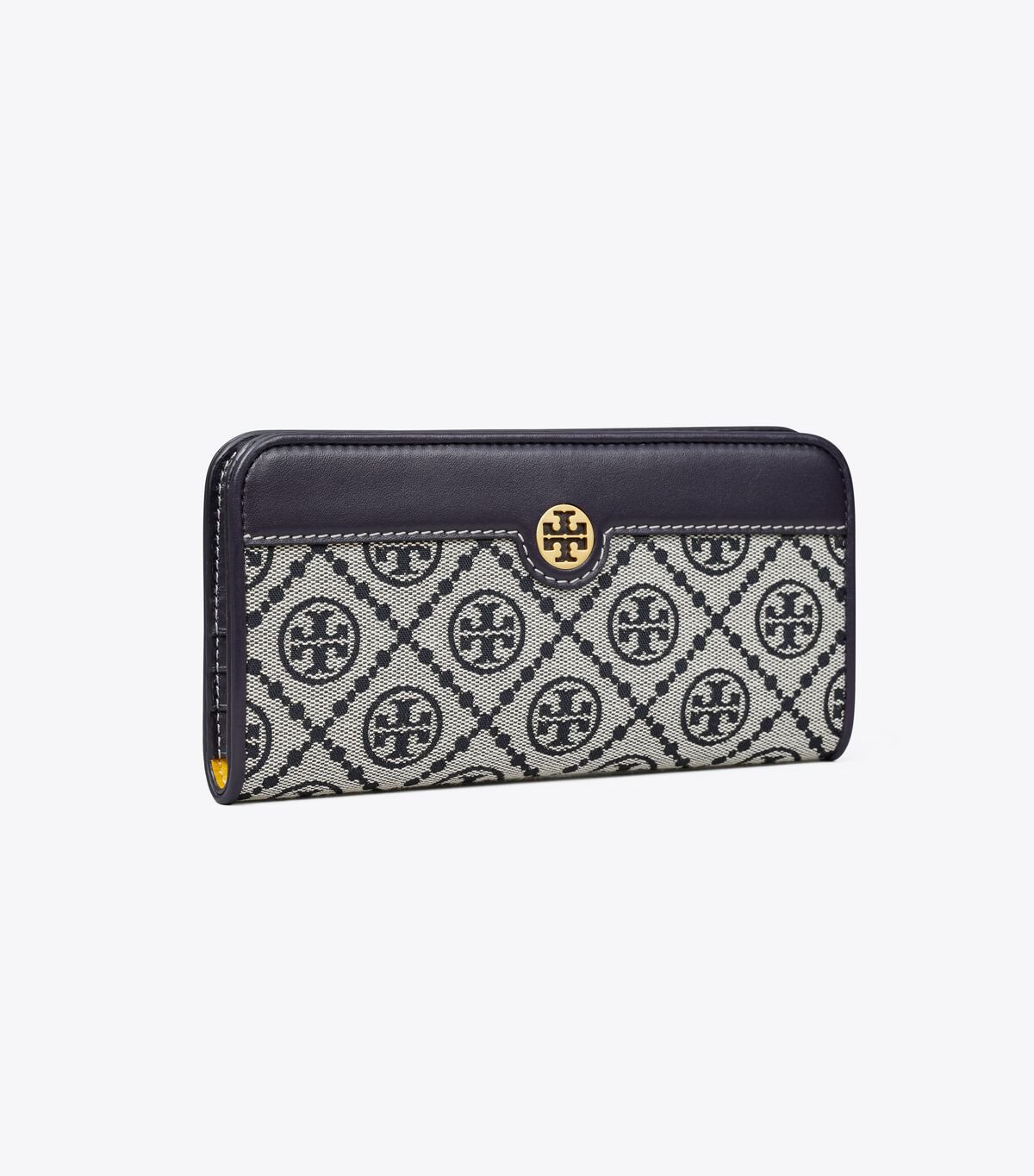 Women's Tory Burch T Monogram Zip Slim Wallets Navy | LSUKXI-871 - Tory Burch Outlet Sale
