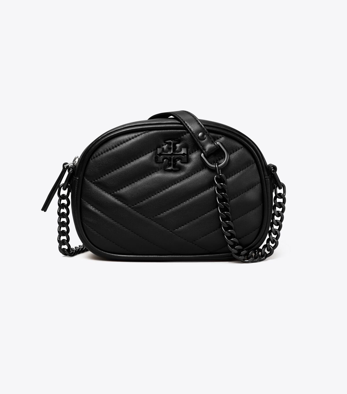 Women's Tory Burch Small Kira Chevron Mini Bags Black / Silver | IXSWZH-068 - Tory Burch Outlet Sale