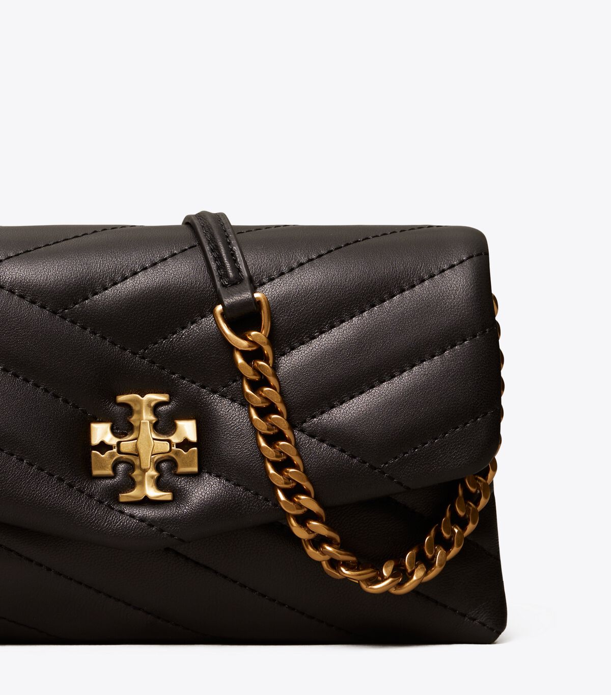 Women's Tory Burch Kira Chevron Chain Crossbody Bags Black | LIZDBU-518 - Tory Burch Outlet Sale