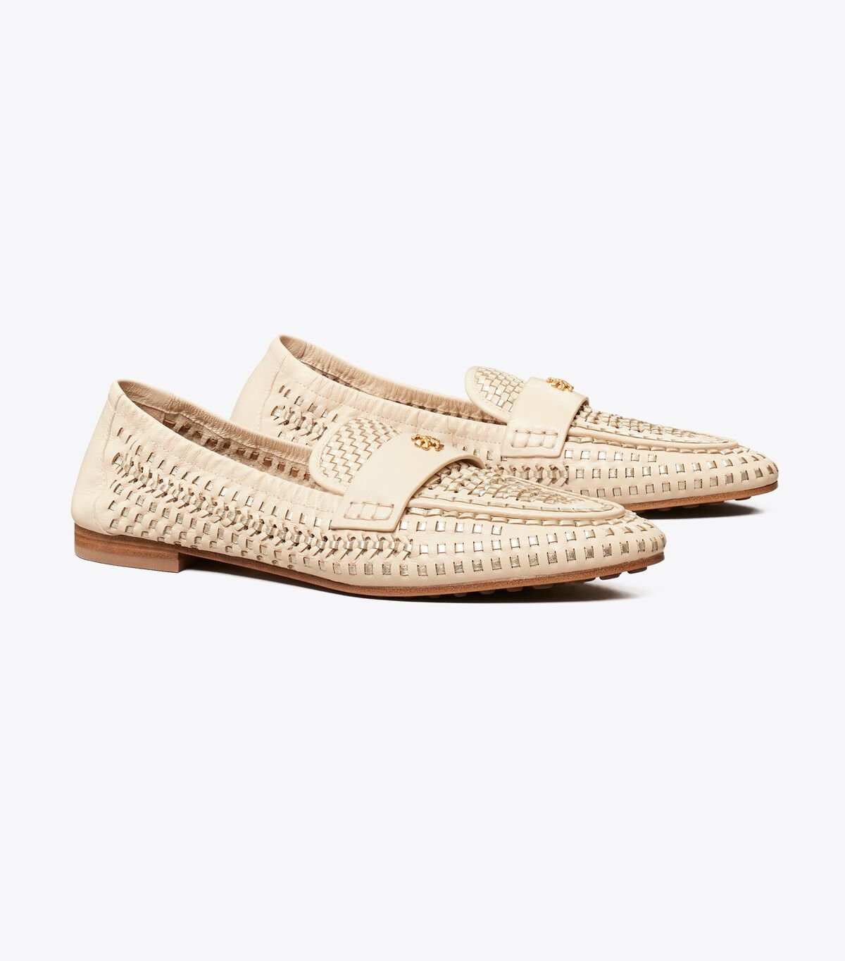 Women's Tory Burch Woven Loafers Beige | EGLXBC-396 - Tory Burch Outlet Sale