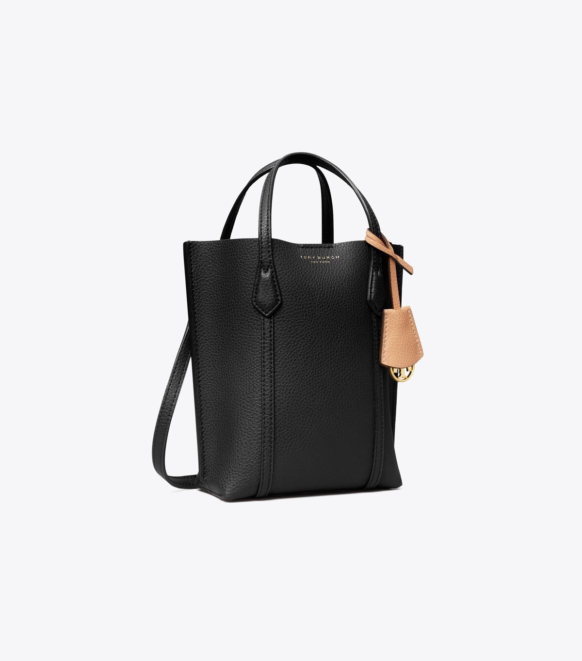 Women's Tory Burch Mini Perry Tote Bags Black | ELQXSW-729 - Tory Burch Outlet Sale