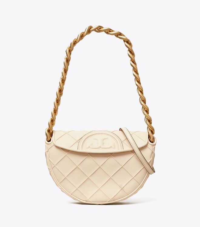 Women's Tory Burch Mini Fleming Soft Crossbody Bags Cream | FOWKJE-714 - Tory Burch Outlet Sale