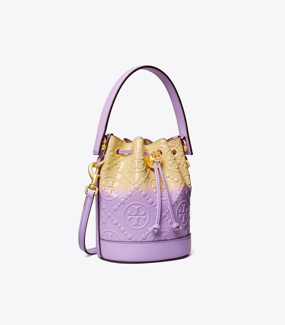 Women's Tory Burch Mini T Monogram Dip-dye Bucket Bags Lavender | VCAGLE-643 - Tory Burch Outlet Sale