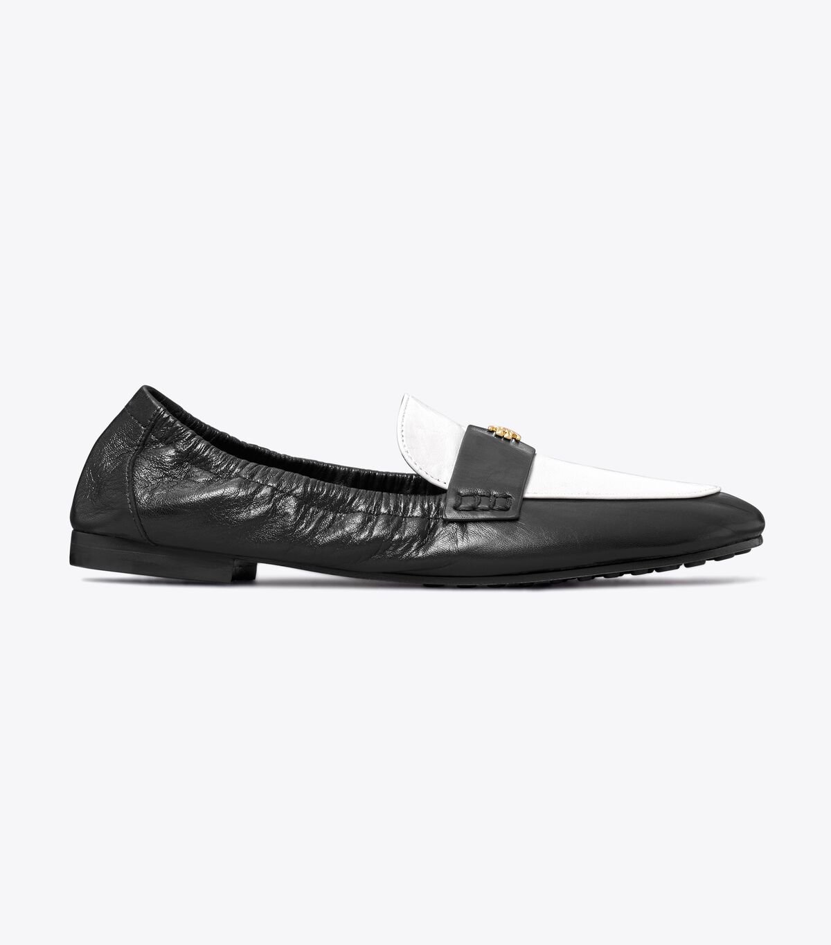 Women's Tory Burch Ballet Loafers Black / White | FLIJYH-317 - Tory Burch Outlet Sale