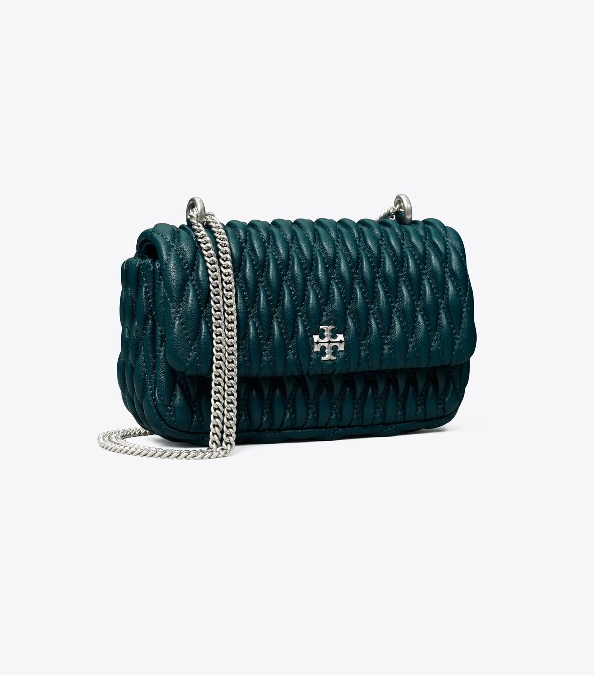 Women's Tory Burch Mini Kira Ruched Flap Crossbody Bags Turquoise | SDVXUZ-379 - Tory Burch Outlet Sale