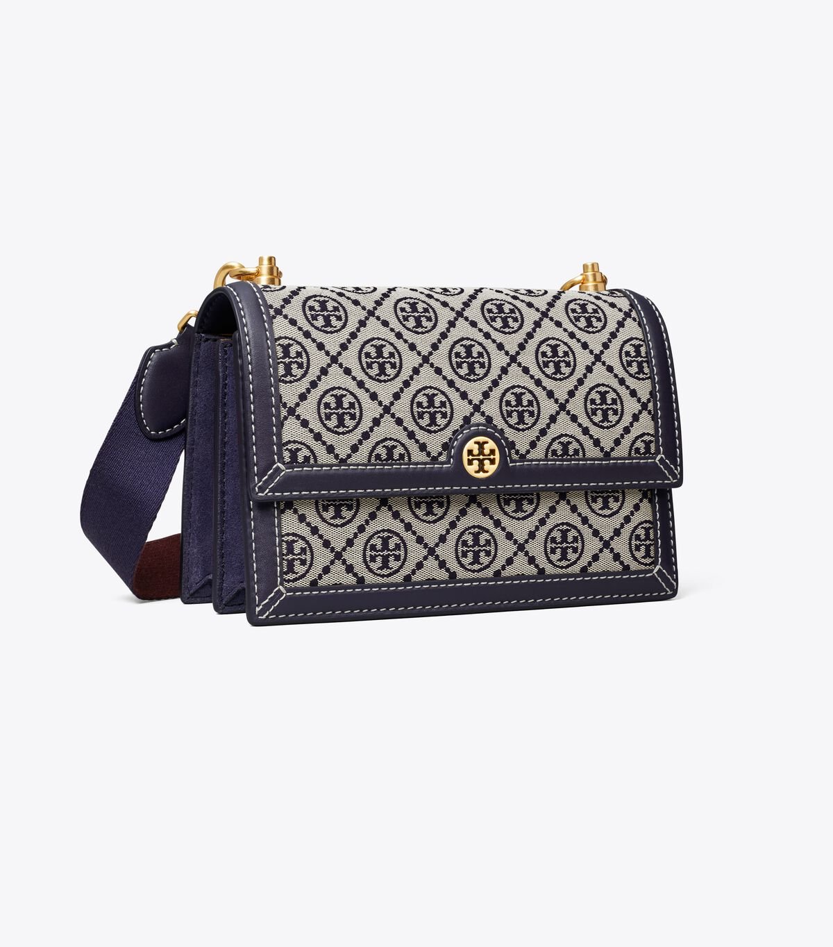 Women's Tory Burch Small T Monogram Shoulder Bags Navy | OQVMRT-041 - Tory Burch Outlet Sale
