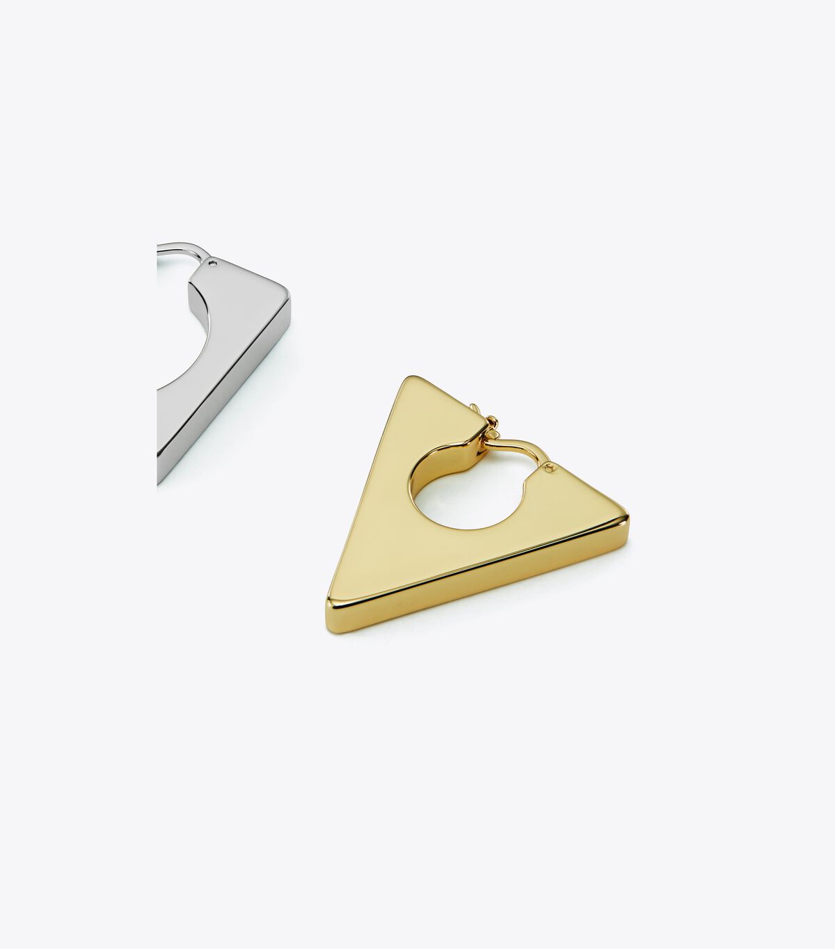 Women's Tory Burch Geo Hoop Earrings Silver / Gold | JNBLUQ-019 - Tory Burch Outlet Sale