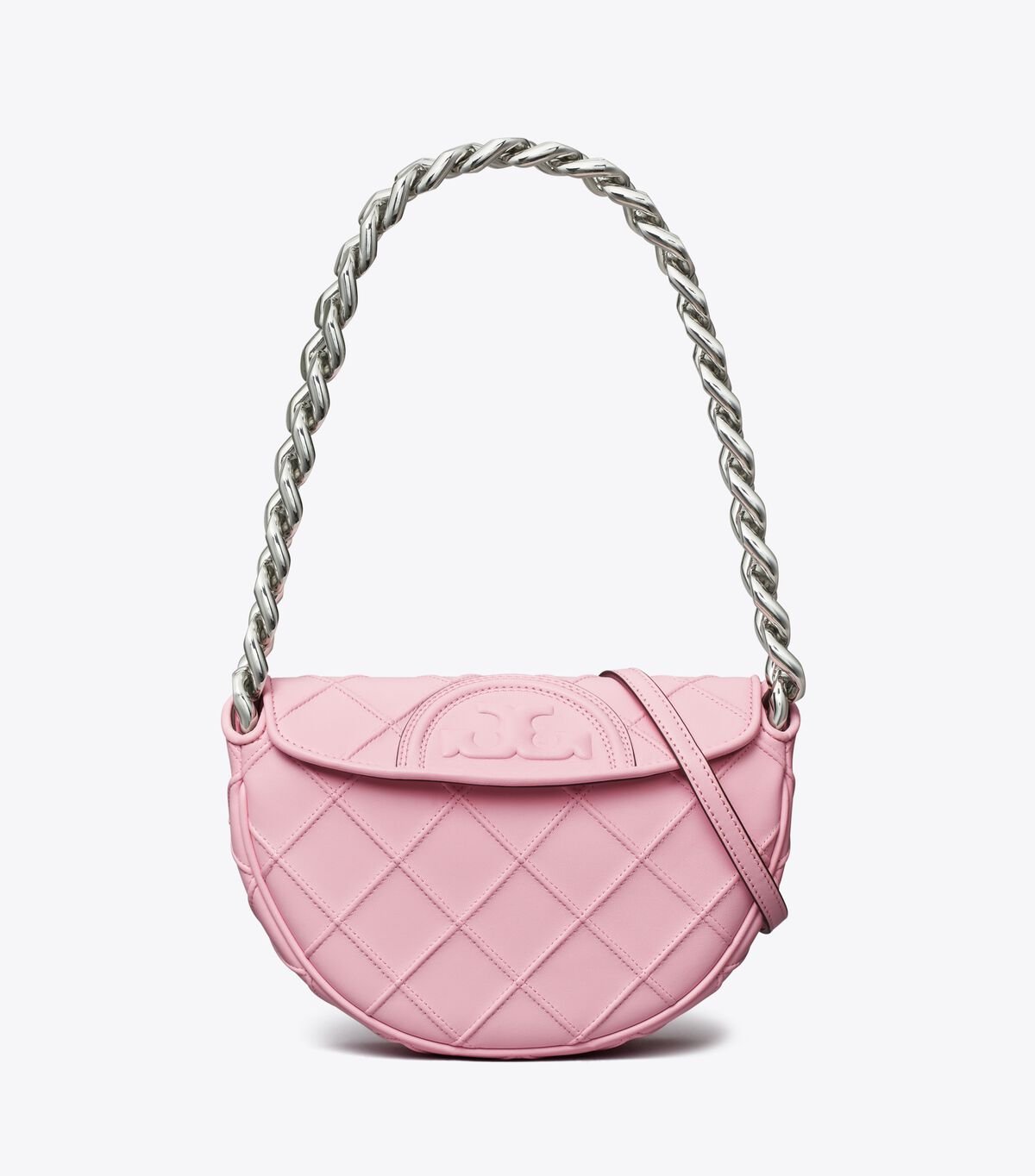Women's Tory Burch Mini Fleming Soft Crossbody Bags Pink | MCWEZH-634 - Tory Burch Outlet Sale