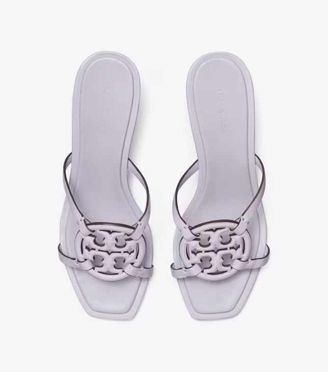 Women's Tory Burch Miller Bombé Low Heels Sandals Silver | YFJLET-158 - Tory Burch Outlet Sale