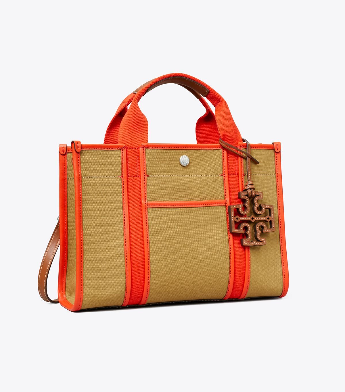 Women's Tory Burch Small Twill Tory Tote Bags Orange | WYCEFI-280 - Tory Burch Outlet Sale