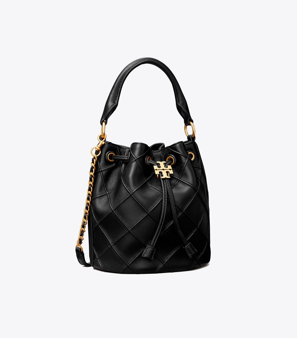 Women's Tory Burch Small Fleming Soft Bucket Bags Black | YPFLBI-159 - Tory Burch Outlet Sale