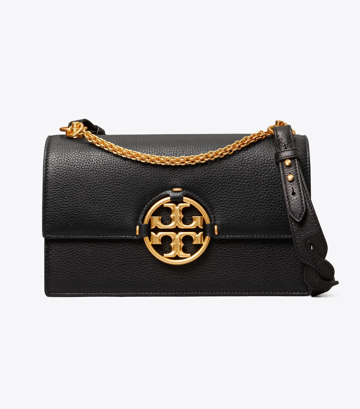 Women's Tory Burch Miller Shoulder Bags Black | ZIAMOV-938 - Tory Burch Outlet Sale