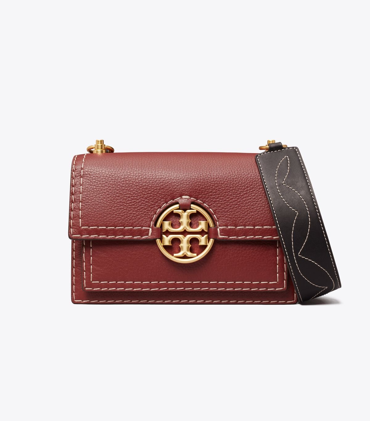 Women's Tory Burch Small Miller Western Flap Shoulder Bags Red | QTWHBE-497 - Tory Burch Outlet Sale