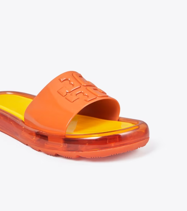 Women's Tory Burch Bubble Jelly Slides Orange | YVWUJB-241 - Tory Burch Outlet Sale