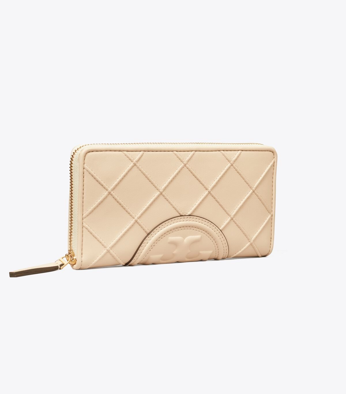 Women's Tory Burch Fleming Soft Zip Continental Wallets Cream | UGACYM-532 - Tory Burch Outlet Sale