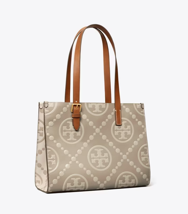 Women's Tory Burch Small T Monogram Contrast Embossed Handbag Grey | SLCVHO-945 - Tory Burch Outlet Sale