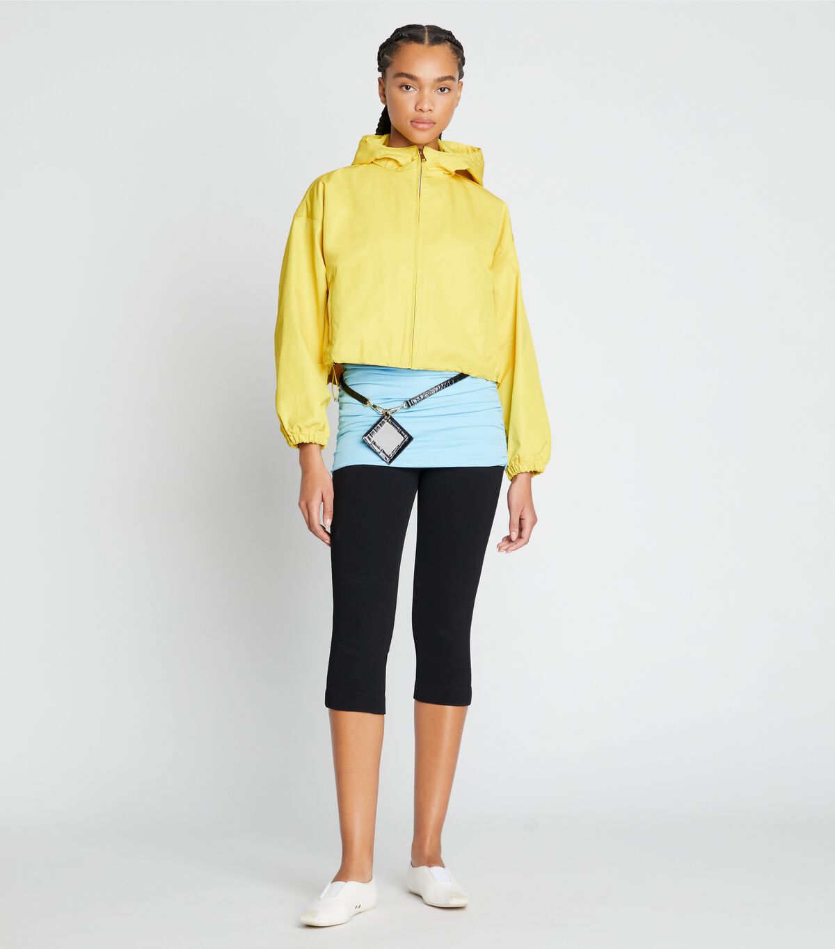 Women's Tory Burch Double-faced Canvas Cropped Jackets Yellow | BOGJZQ-543 - Tory Burch Outlet Sale