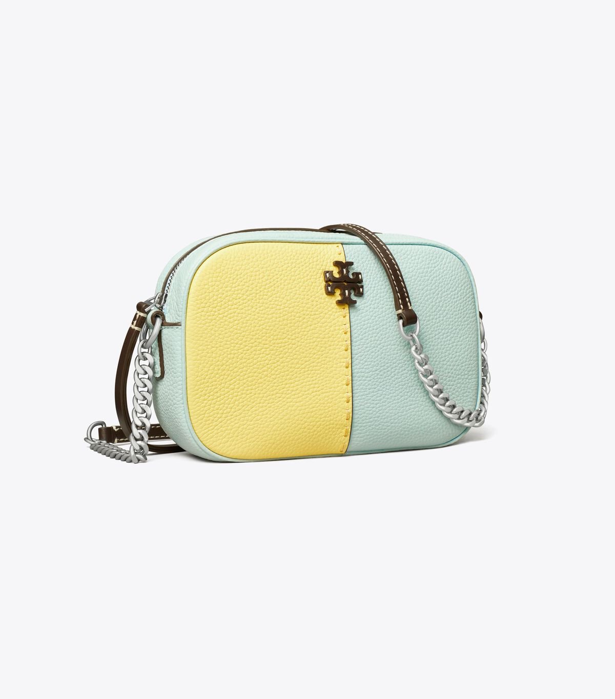 Women's Tory Burch Mcgraw Color-block Crossbody Bags Lemon | MTIWBO-376 - Tory Burch Outlet Sale