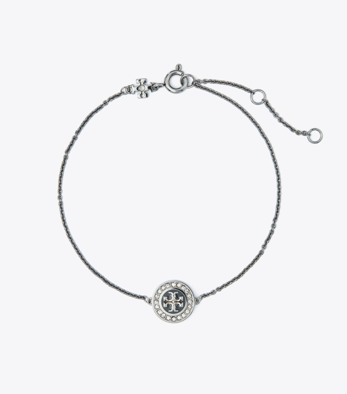 Women's Tory Burch Delicate Kira Enamel Pavé Bracelet Black | BGZNVQ-162 - Tory Burch Outlet Sale