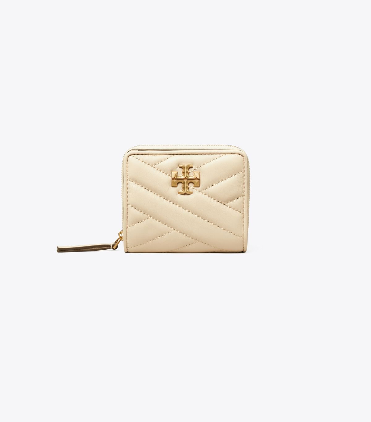 Women's Tory Burch Kira Chevron Bi-fold Wallets Cream | HUYASC-913 - Tory Burch Outlet Sale