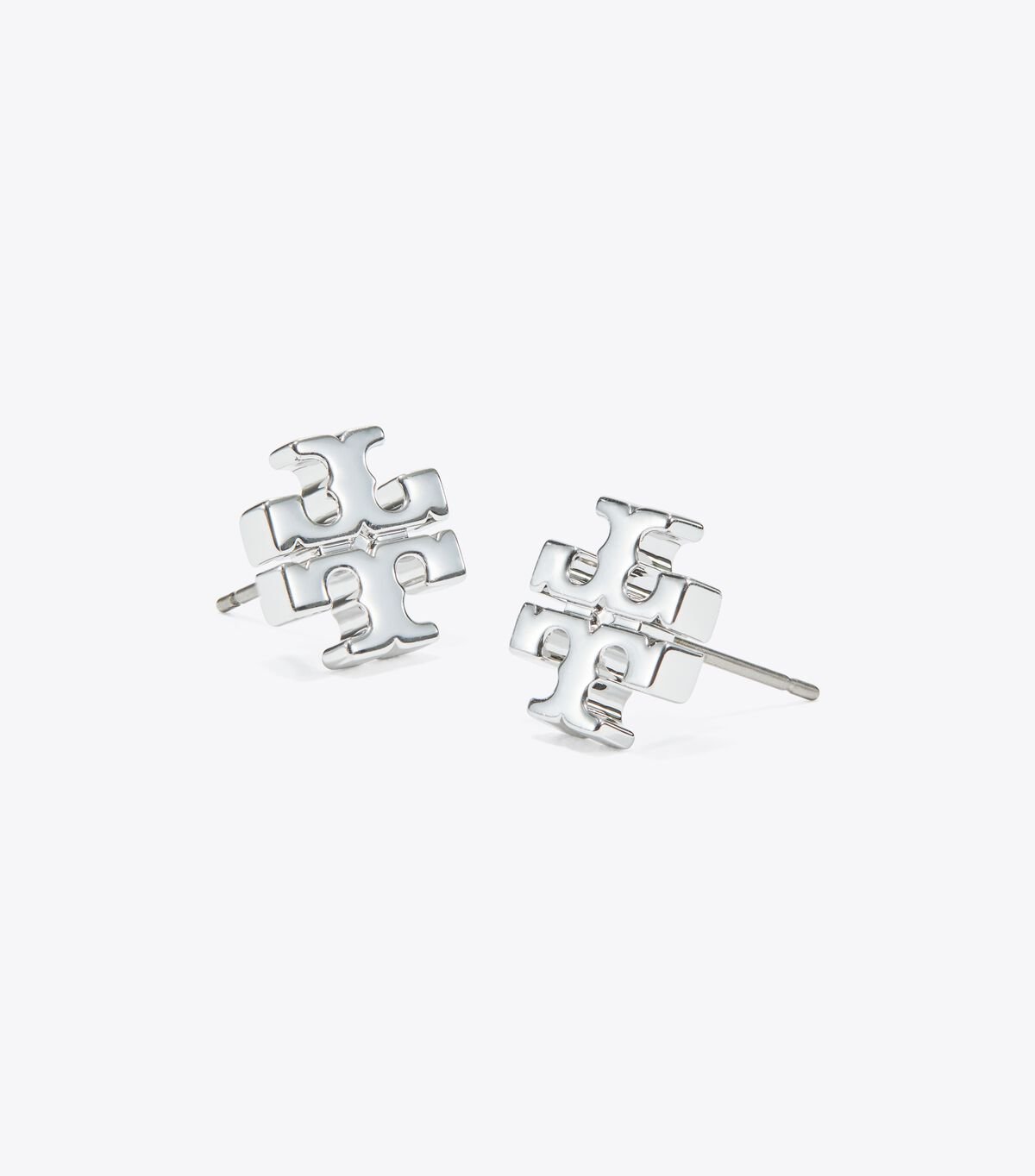 Women's Tory Burch Resin Logo Double-stud Earrings Silver / Purple | YUSVTI-164 - Tory Burch Outlet Sale