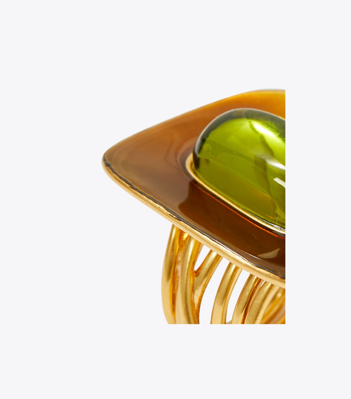 Women's Tory Burch Glass Ring Gold / Light Green | KZTWBN-086 - Tory Burch Outlet Sale