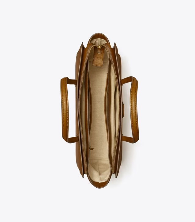 Women's Tory Burch Robinson Pebbled Handbag Brown | ZSLAUE-647 - Tory Burch Outlet Sale