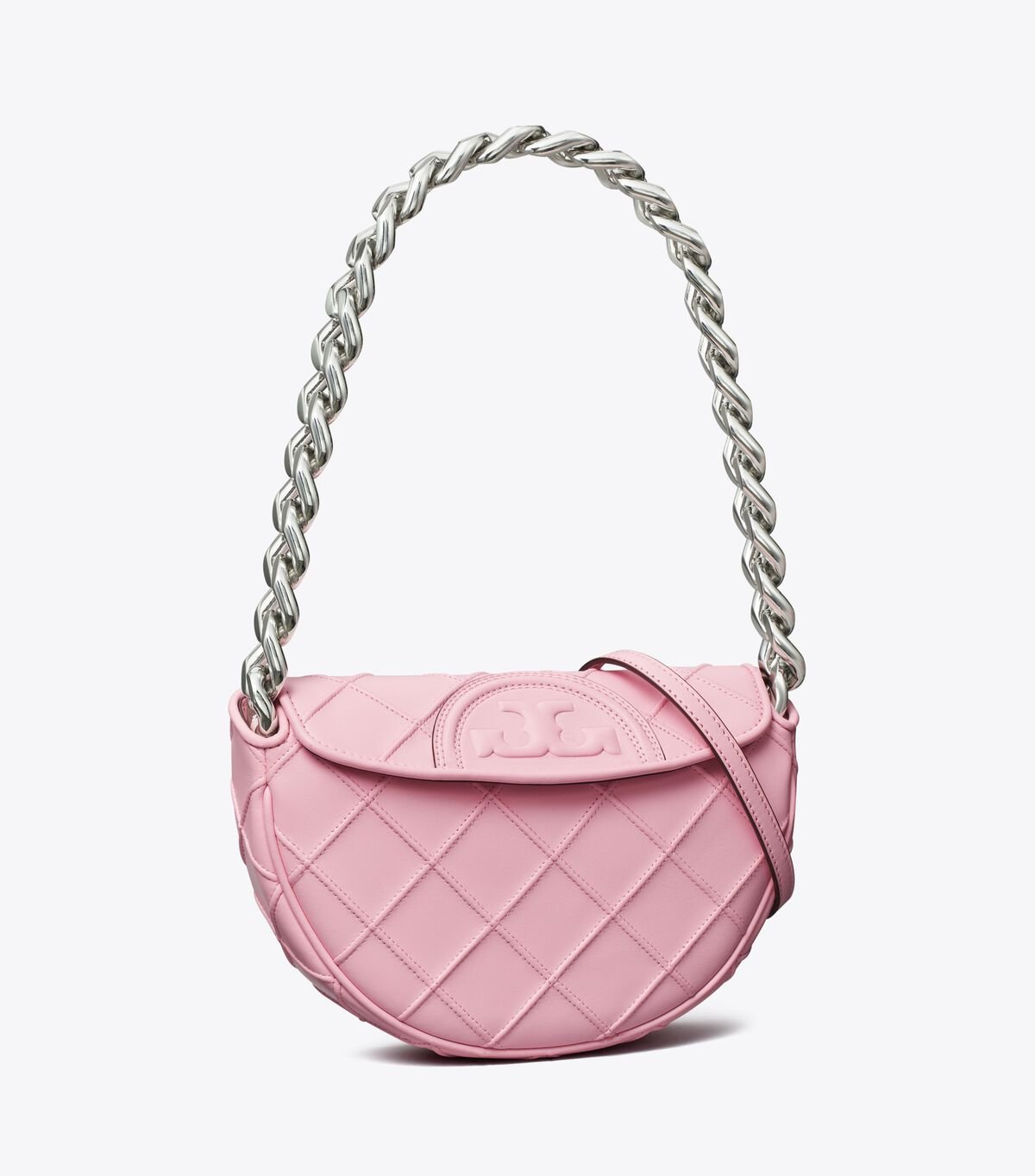 Women's Tory Burch Mini Fleming Soft Crossbody Bags Pink | MCWEZH-634 - Tory Burch Outlet Sale