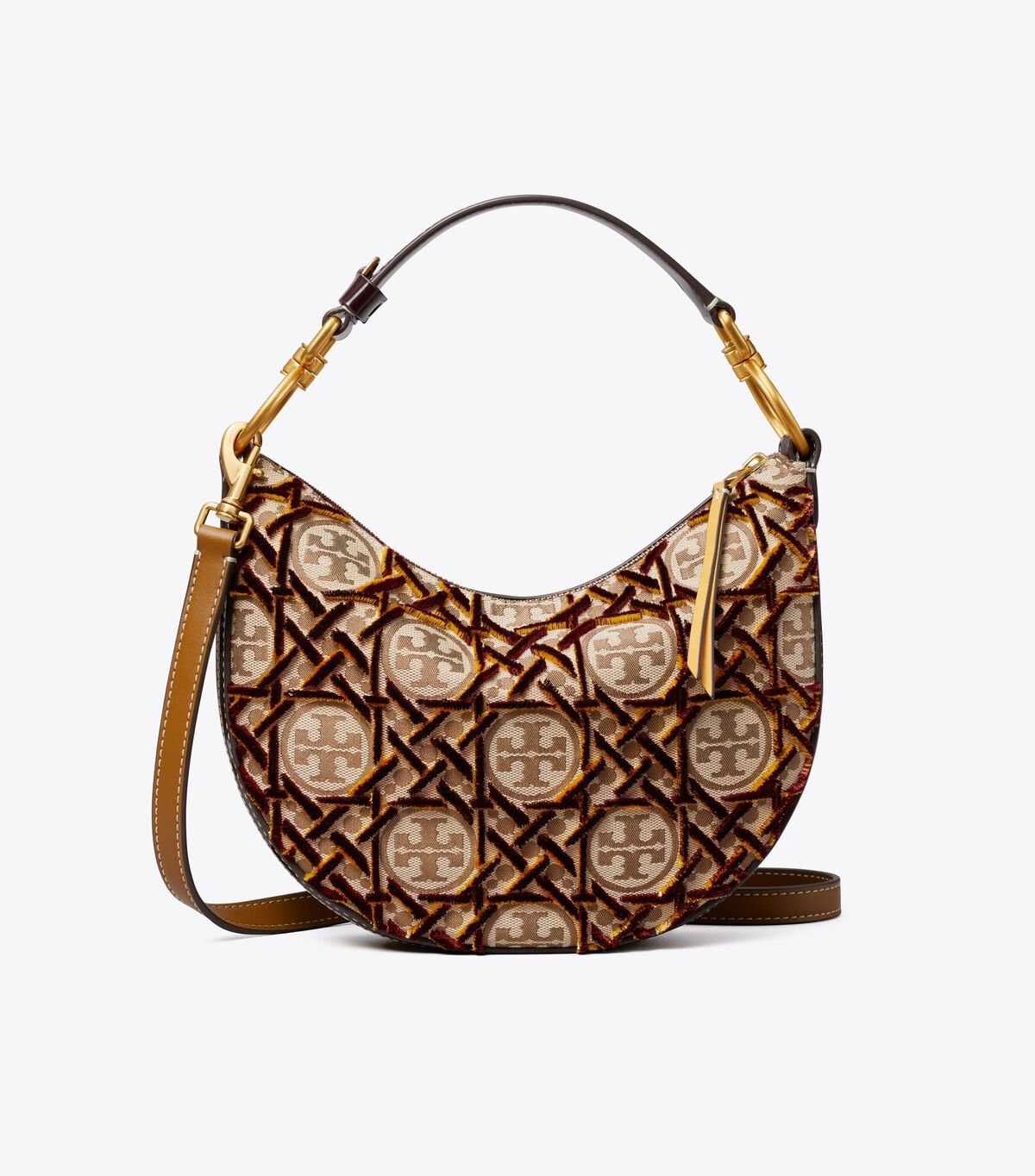 Women's Tory Burch T Monogram Fil Coupé Mini Shoulder Bags Brown | SCOZQJ-497 - Tory Burch Outlet Sale