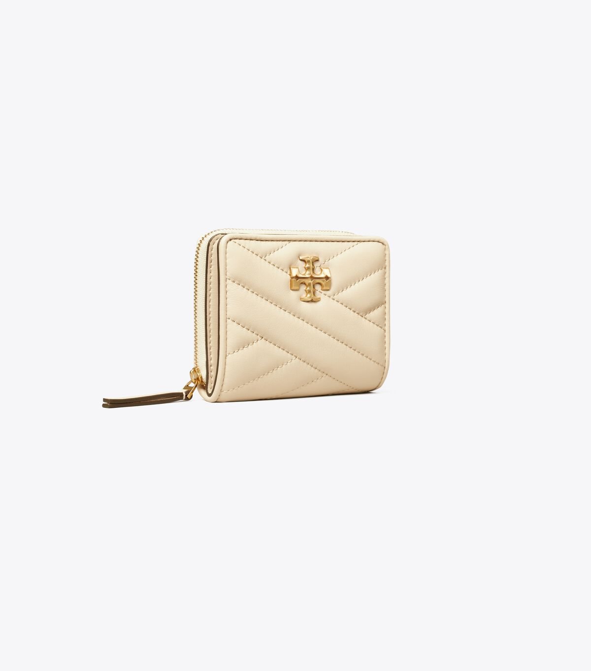 Women's Tory Burch Kira Chevron Bi-fold Wallets Cream | HUYASC-913 - Tory Burch Outlet Sale