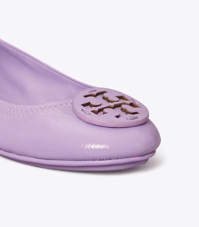 Women's Tory Burch Minnie Travel Flat Shoes Purple | BFQLGW-024 - Tory Burch Outlet Sale