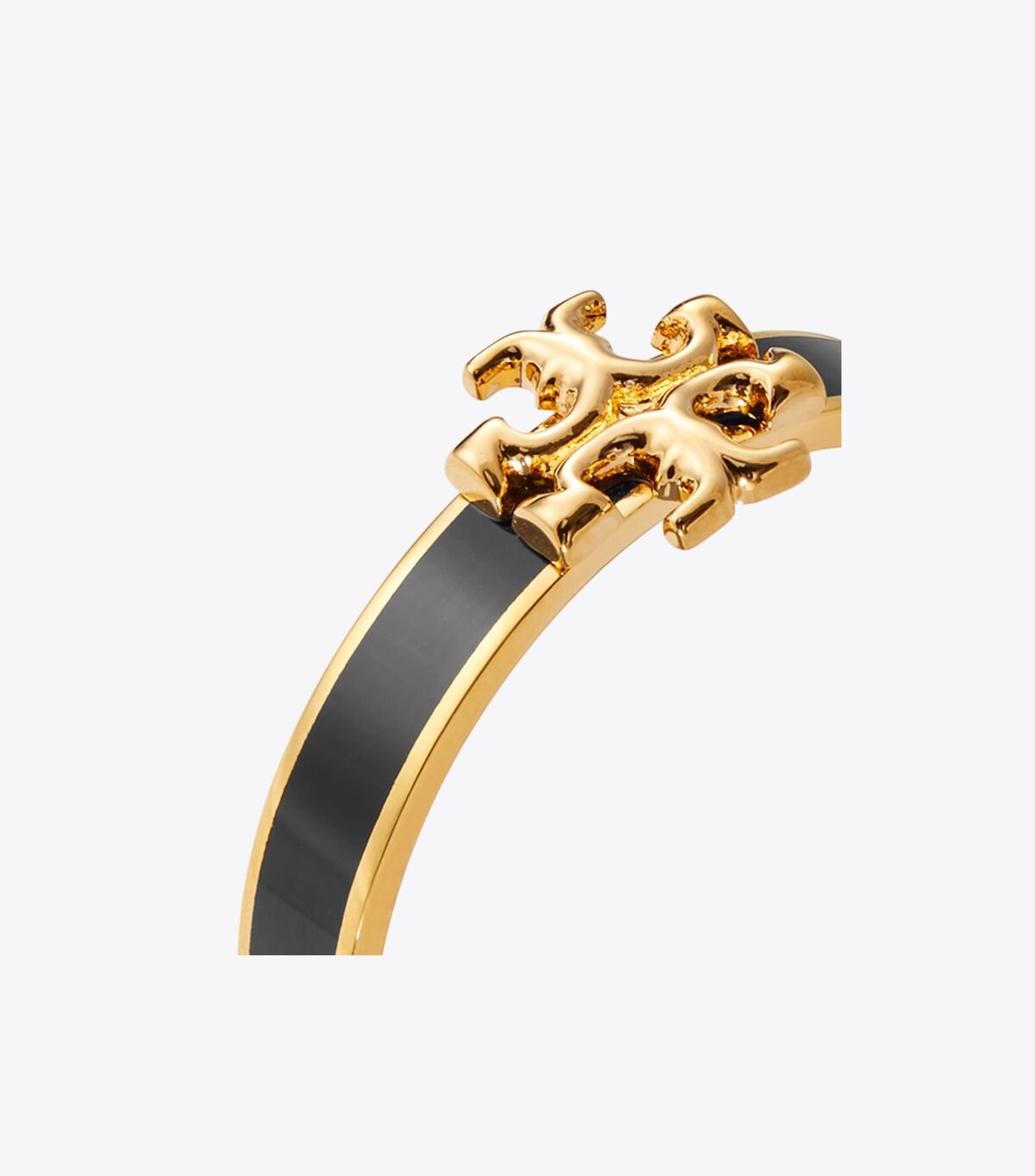 Women's Tory Burch Kira Enamel Ring Gold / Black | OINURM-238 - Tory Burch Outlet Sale