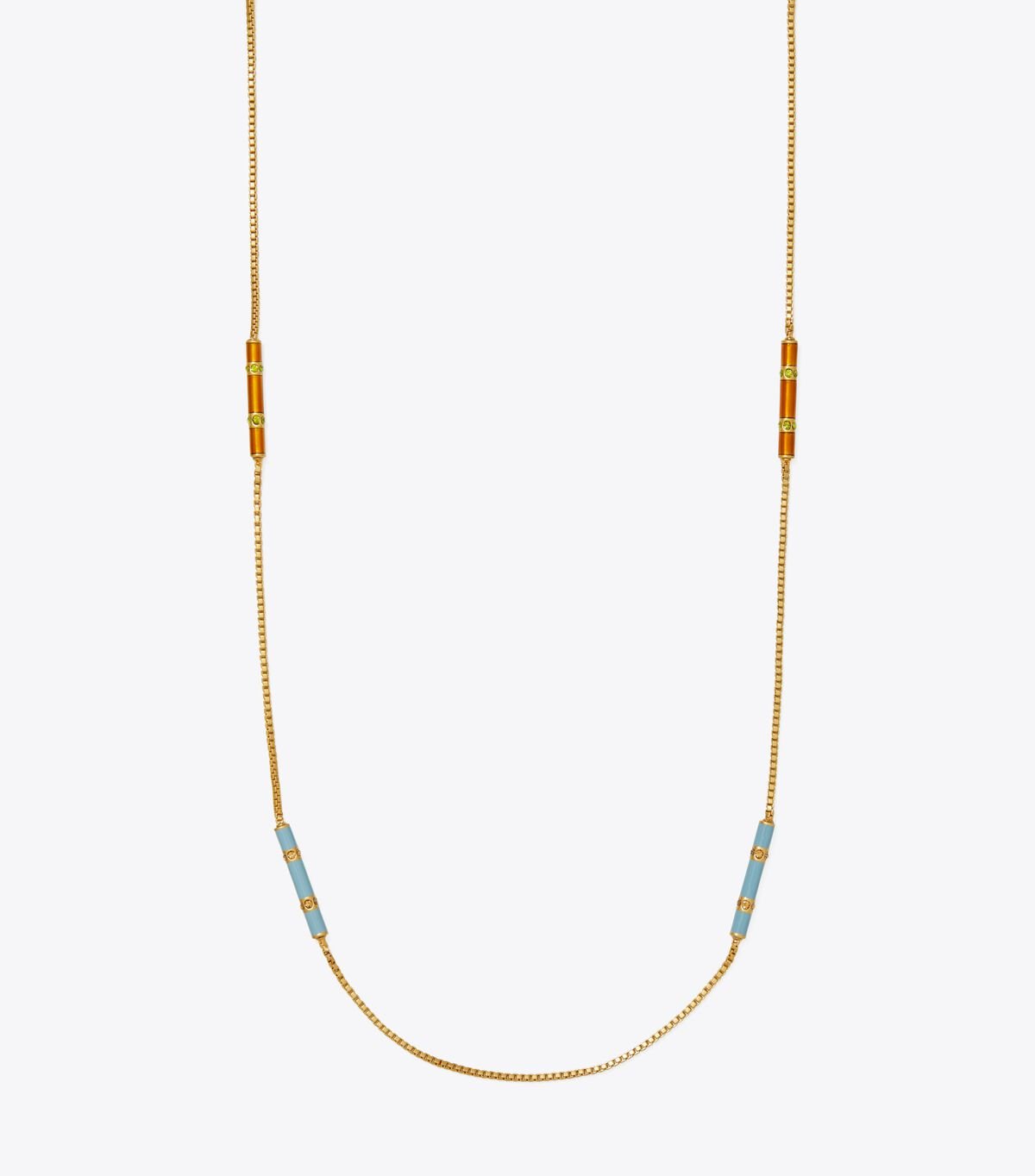 Women's Tory Burch Long Kira Enamel Necklace Multicolor | YVSQLU-415 - Tory Burch Outlet Sale