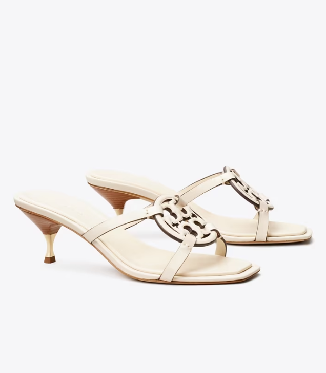Women's Tory Burch Miller Bombé Low Heels Sandals Cream | LFJAMB-780 - Tory Burch Outlet Sale