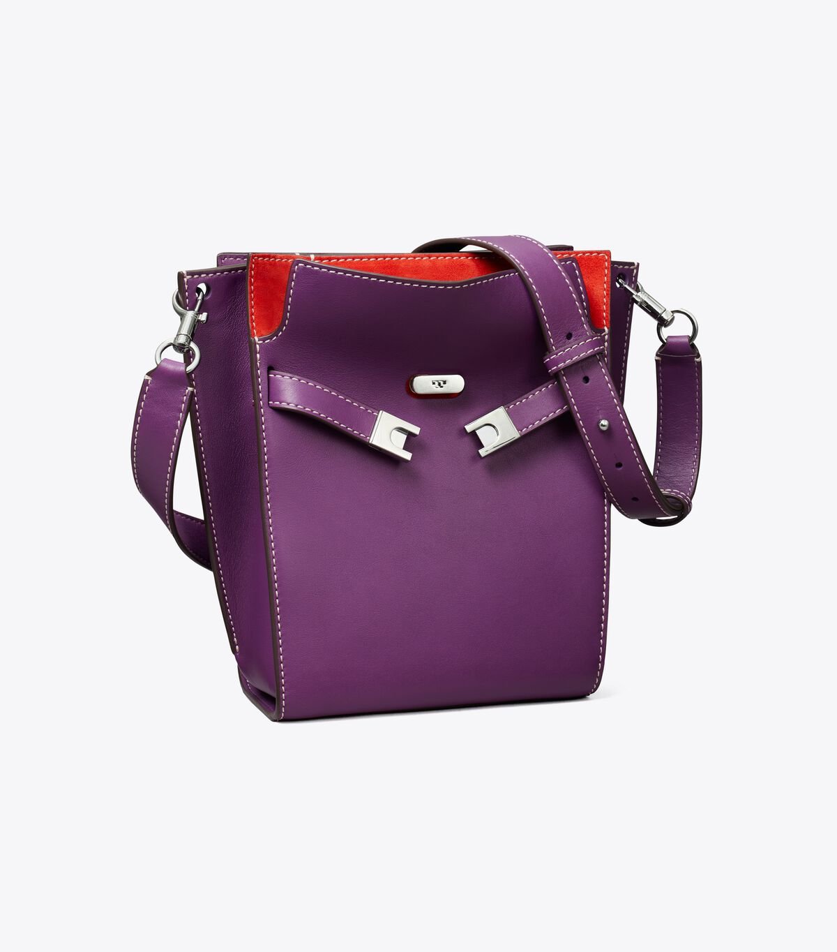 Women's Tory Burch Lee Radziwill Double Bucket Bags Purple | VRQUKJ-398 - Tory Burch Outlet Sale