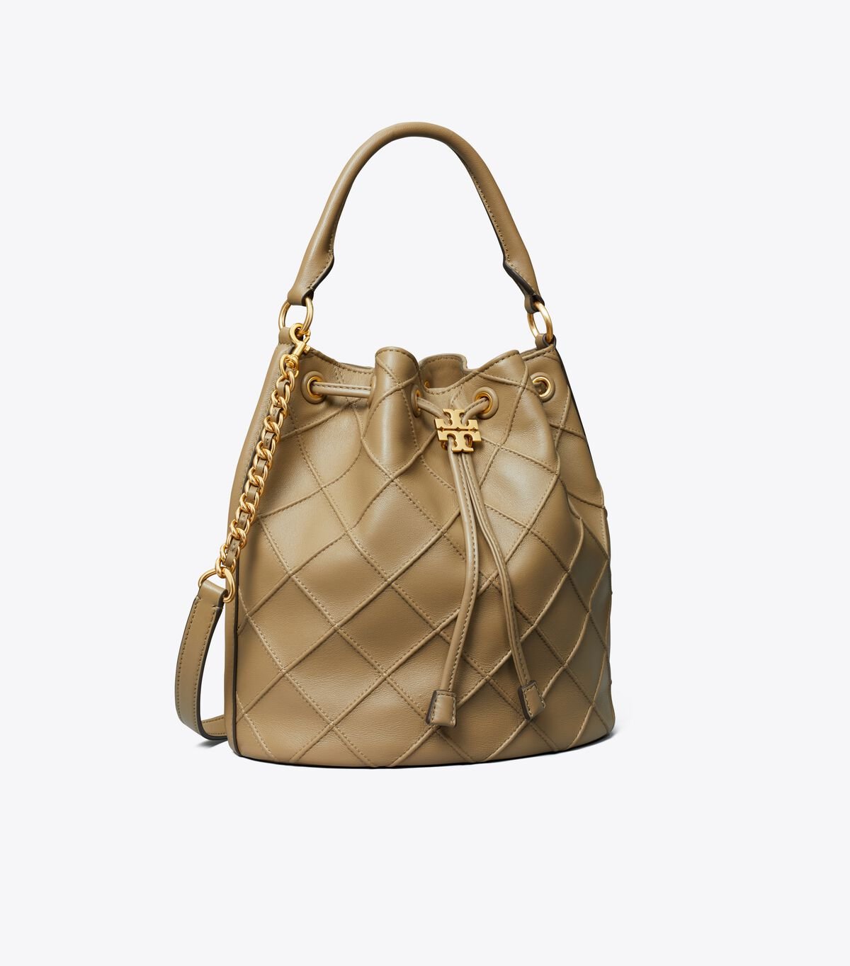 Women's Tory Burch Large Fleming Soft Bucket Bags Brown | GWUERY-951 - Tory Burch Outlet Sale