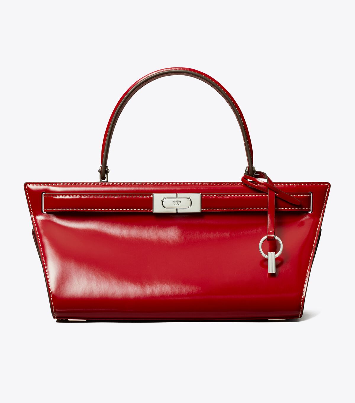 Women's Tory Burch Lee Radziwill Satchel Bags Red Grey | NWXJKA-743 - Tory Burch Outlet Sale