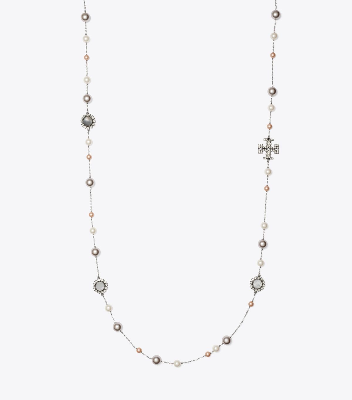 Women's Tory Burch Kira Crystal Necklace Silver | WCHPSD-068 - Tory Burch Outlet Sale