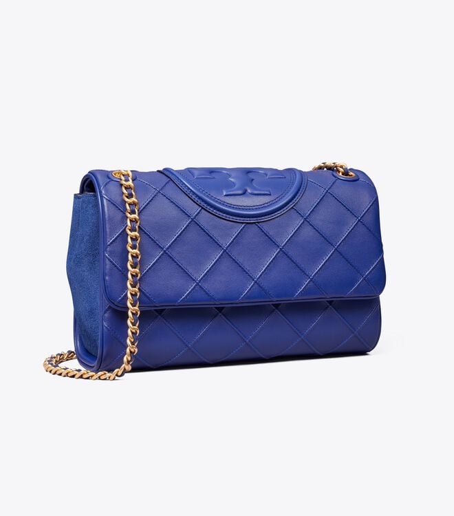 Women's Tory Burch Fleming Soft Convertible Shoulder Bags Navy | XYFKEI-407 - Tory Burch Outlet Sale
