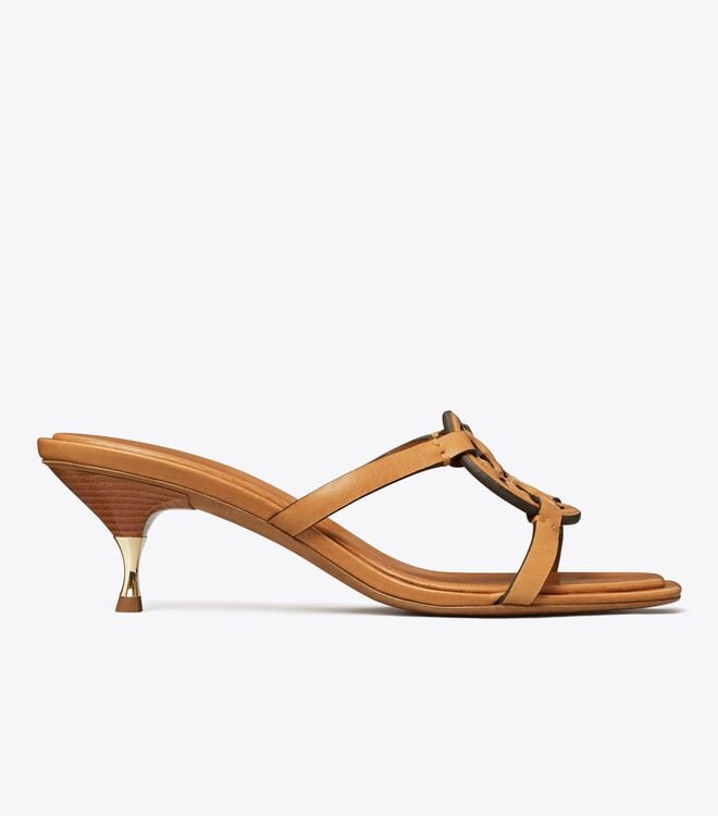 Women's Tory Burch Miller Geo Bombé Low Heel Sandals Brown | DTLPYO-635 - Tory Burch Outlet Sale