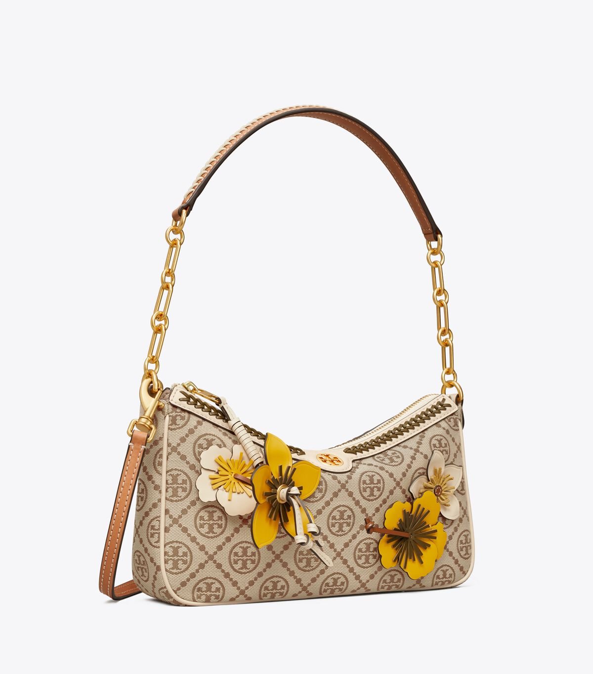 Women's Tory Burch T Monogram Braided Mini Bags Beige | MHZTQL-958 - Tory Burch Outlet Sale