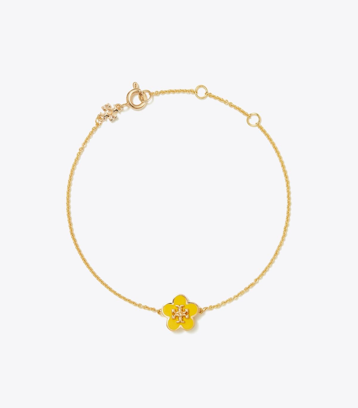 Women's Tory Burch Kira Enamel Flower Bracelet Gold | NPVDMR-820 - Tory Burch Outlet Sale