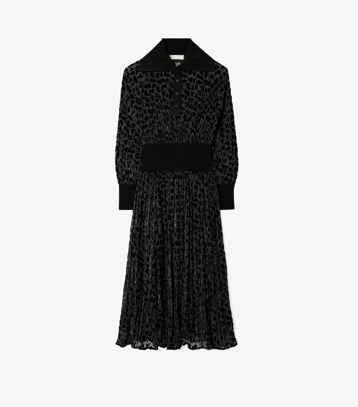 Women's Tory Burch Velvet Devoré Dress Black | PEFWNB-038 - Tory Burch Outlet Sale