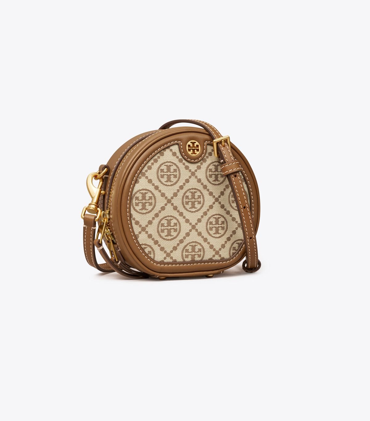 Women's Tory Burch T Monogram Jacquard Petite Moon Crossbody Bags Beige | BTNVKO-825 - Tory Burch Outlet Sale