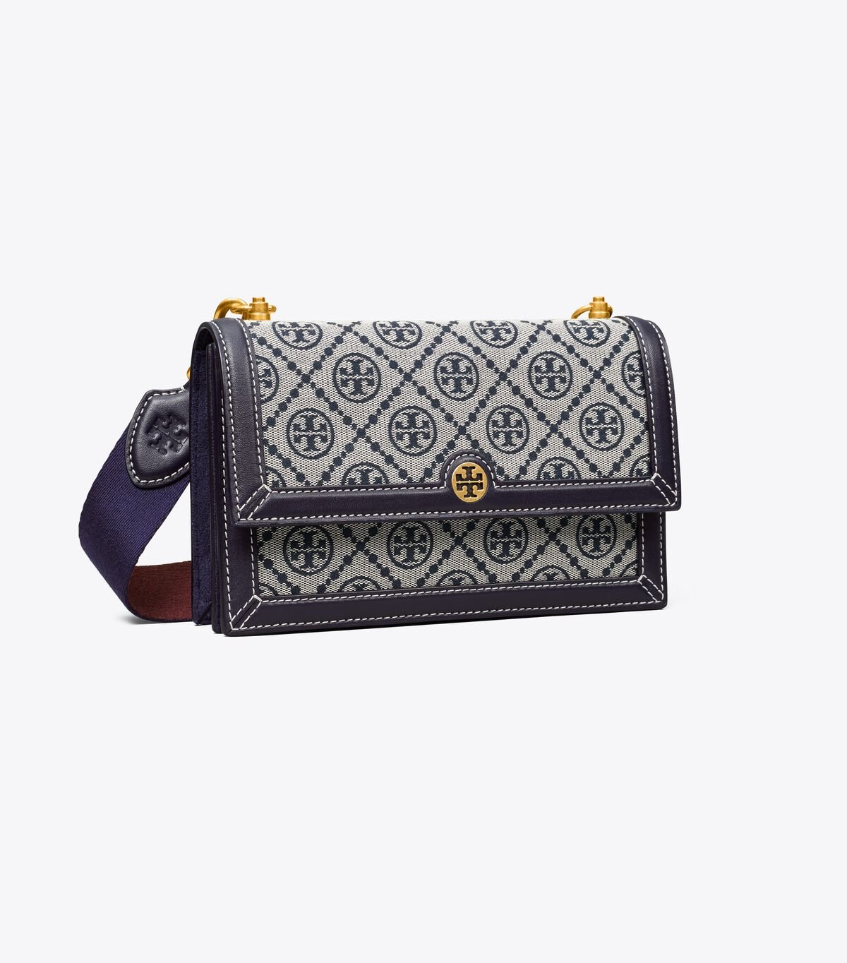 Women's Tory Burch Mini T Monogram Shoulder Bags Navy | LPNZOI-123 - Tory Burch Outlet Sale