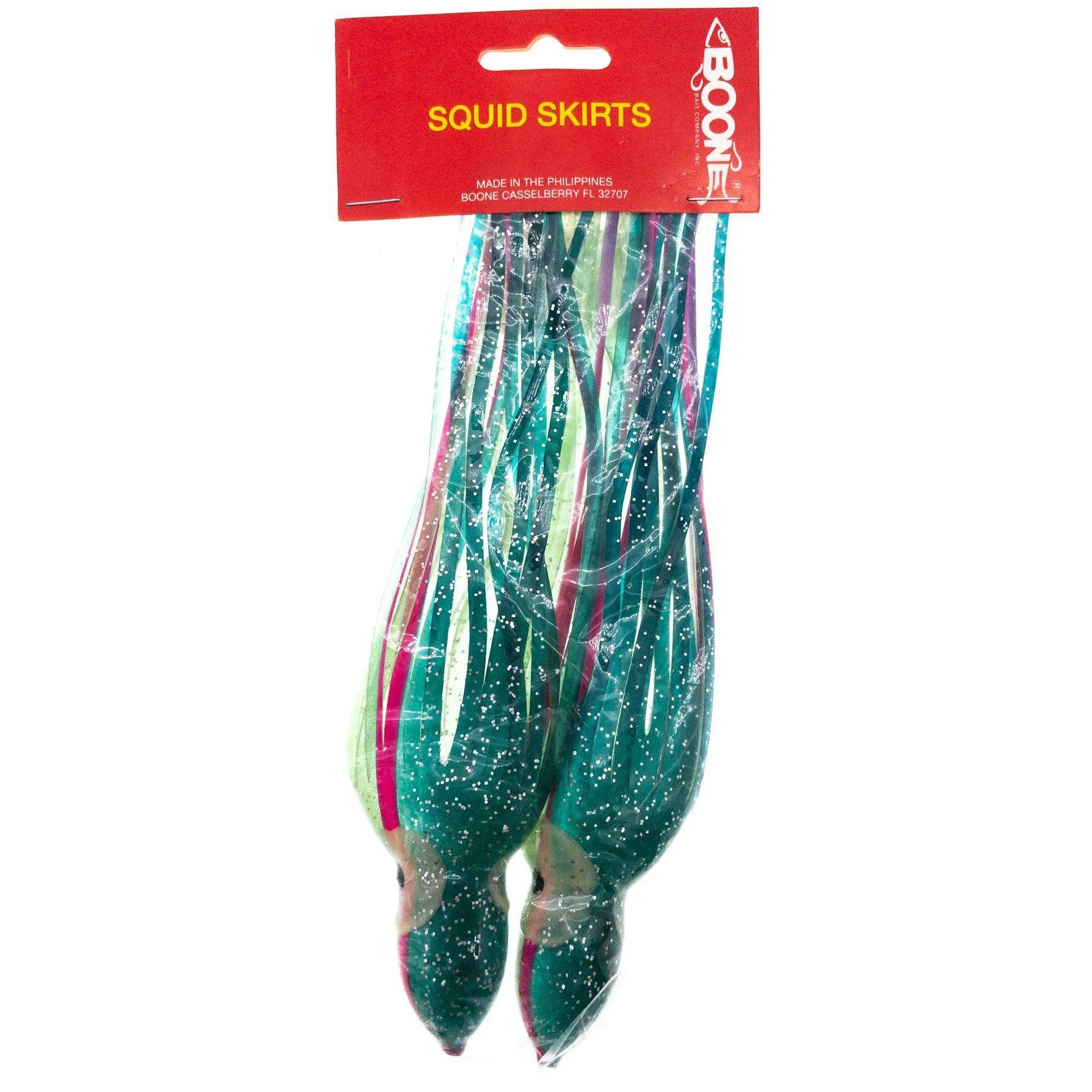 Boone Big Game Octopus Squid Trolling Skirts w Hand Painted Glow Eyes QTY 2